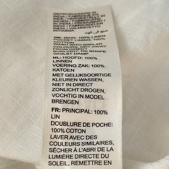 Fat Face FatFace UK Sylvie Linen Shirt Dress White Size 10 Midi - Picture 5 of 5